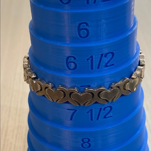 Mexico sterling silver heart bracelet - Picture 2 of 4